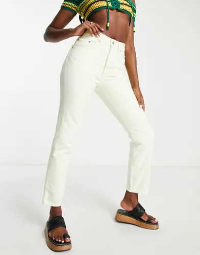 Levi's 501 crop jeans in pale lime-Blue