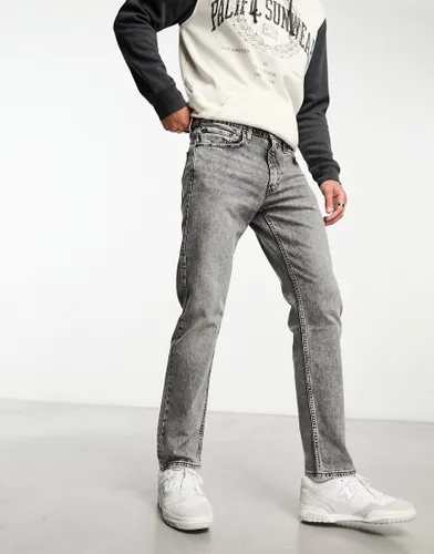 Levi's 502 tapered fit jeans in light grey wash