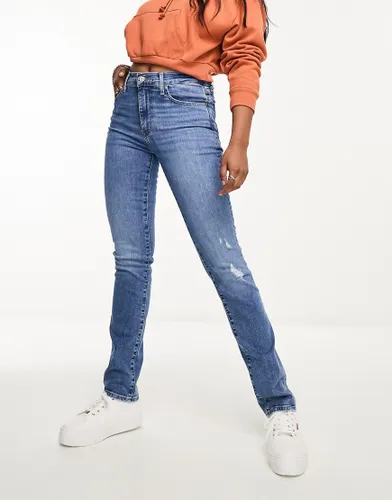 Levi's 724 high rise straight leg jeans in light blue