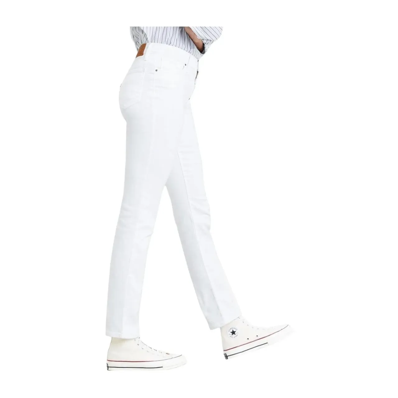 Levi's , 724 High Rise White Jeans ,White female, Sizes:
