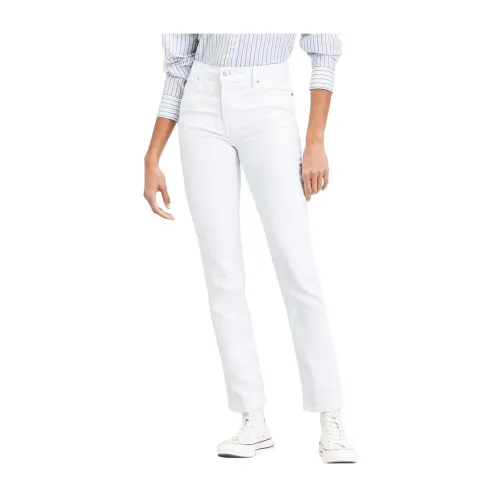 Levi's , 724 High Rise White Jeans ,White female, Sizes: