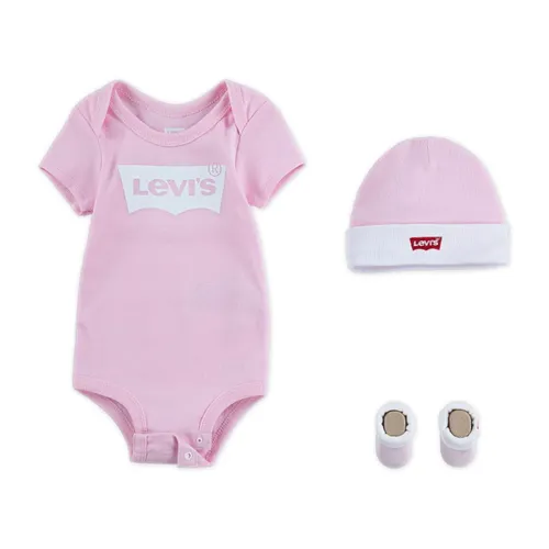 Levi's Baby Boys Classic Batwing Infant Hat Bodysuit Bootie