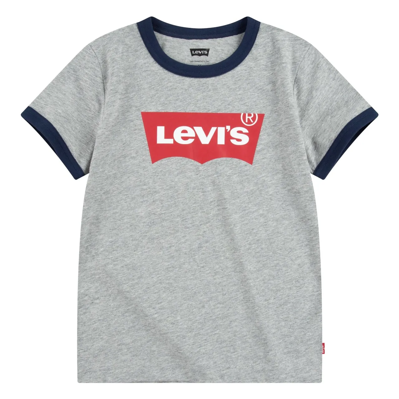 Levis  BATWING RINGER TEE  boys's Children's T shirt in Grey
