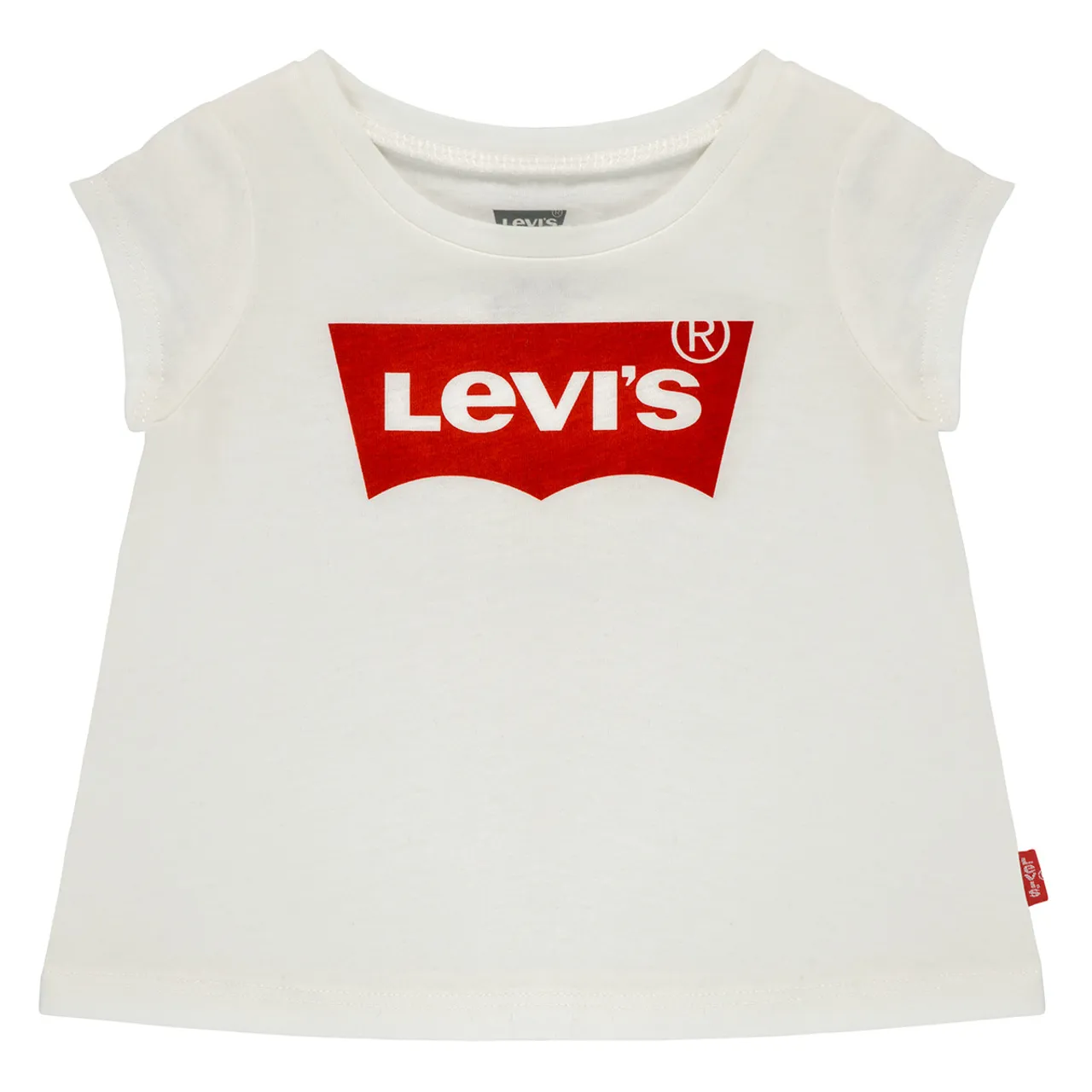Levis  BATWING TEE  girls's Children's T shirt in White