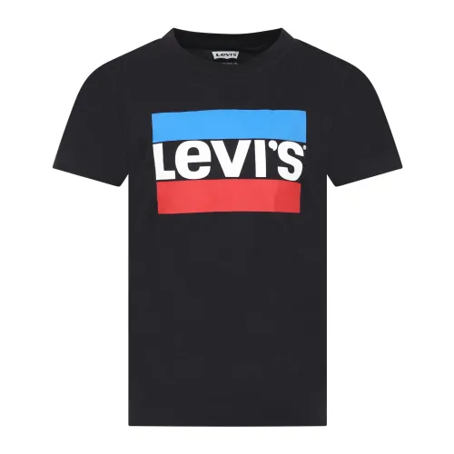 Levi's , Black Cotton T-shirt with Short Sleeves ,Black unisex, Sizes: