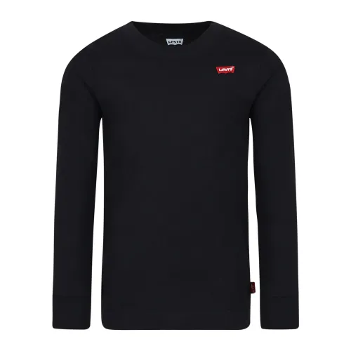 Levi's , Black Long Sleeve Cotton T-Shirt ,Black unisex, Sizes: