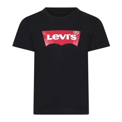 Levi's , Black Short Sleeve T-Shirt with Iconic Logo ,Black unisex, Sizes:
