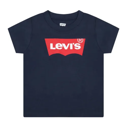 Levi's , Blue Cotton T-Shirt with Short Sleeves ,Blue unisex, Sizes: