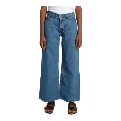 Levi's , Blue Denim Trousers with Pleats ,Blue female, Sizes: