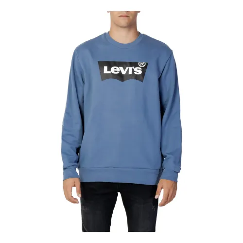 Levi's , Blue Print Sweatshirt ,Blue male, Sizes: