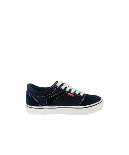 Levi's Boys Boy's Levis Juniors Philly Canvas Low Trainers in Black Leather