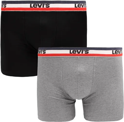 Levi's Brief Boxer Shorts 2-Pack Black Grey
