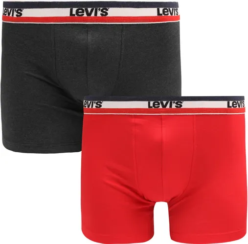 Levi's Brief Boxer Shorts 2-Pack Grey Dark Grey Red
