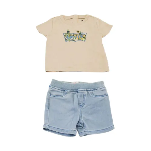 Levi's , Cactus Print T-shirt and Denim Shorts ,Multicolor male, Sizes: