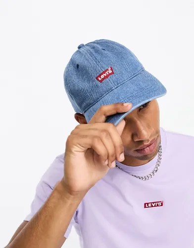 Levi's cap in denim blue with batwing logo
