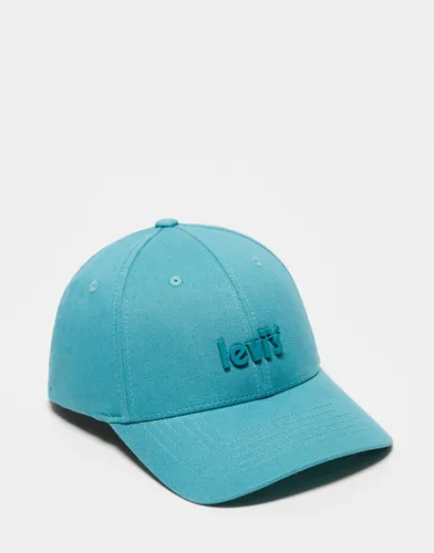 Levi's cap in turquoise blue with poster logo