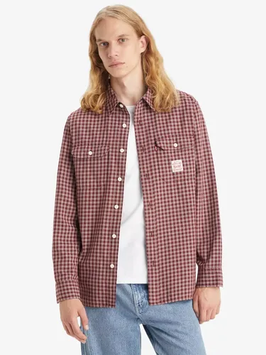Levi's Checked Worker Shirt, Red/Multi - Red/Multi - Male