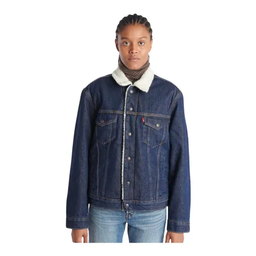 Levi's , Denim Fur Jacket ,Blue female, Sizes: