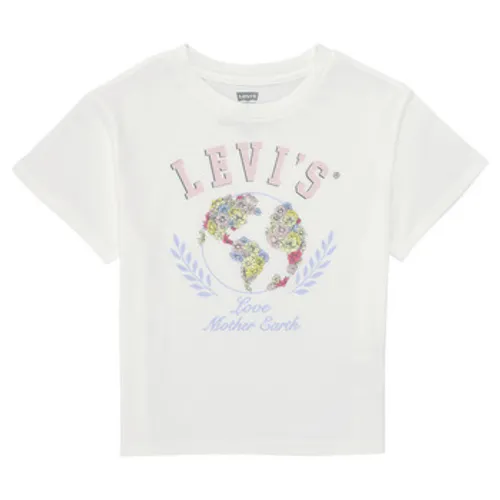 Levis  EARTH OVERSIZED TEE  girls's Children's T shirt in White