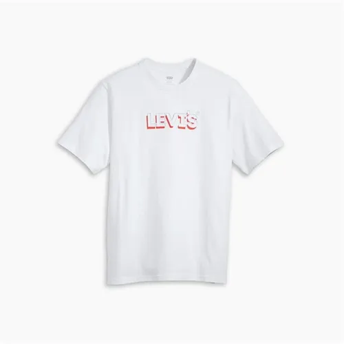 Levis Emblem Headline T Shirt - White