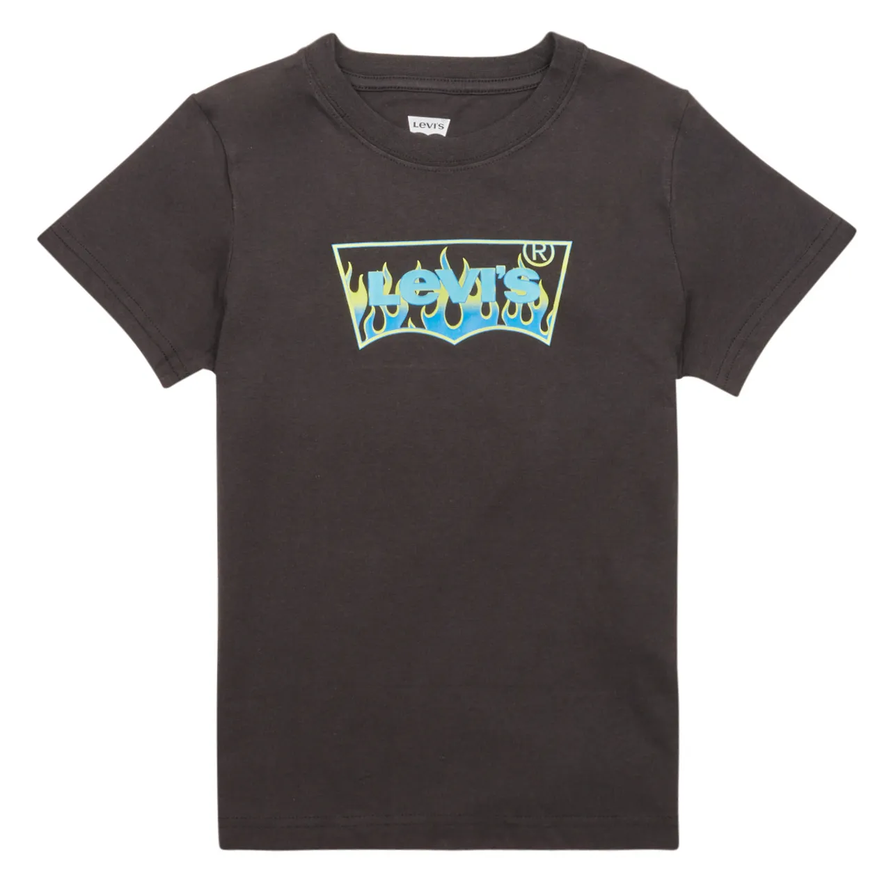 Levis  FLAME BATWING TEE  boys's Children's T shirt in Black