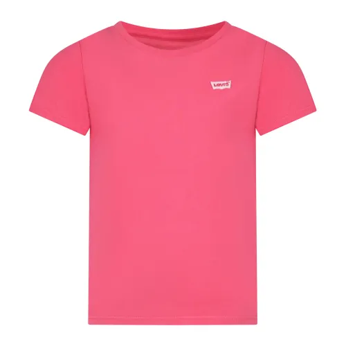 Levi's , Fuchsia Cotton T-Shirt with Logo ,Pink unisex, Sizes:
