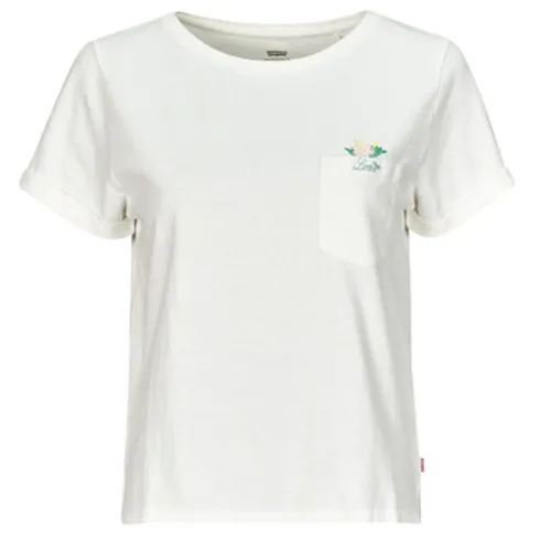 Levis  GR MARGOT POCKET TEE  women's T shirt in White