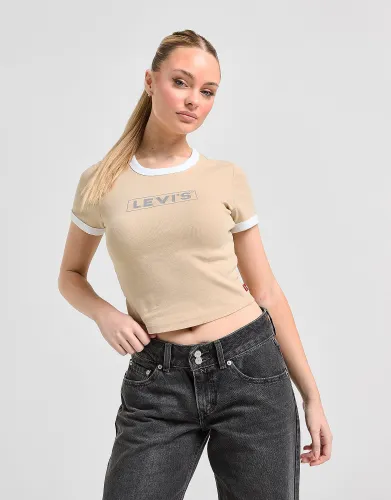 LEVI'S Graphic Ringer Slim T-Shirt - Beige - Womens
