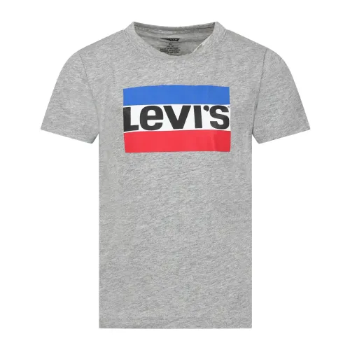 Levi's , Grey Cotton T-shirt with Short Sleeves ,Gray unisex, Sizes: