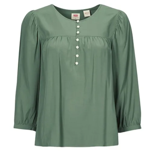 Levis  HALSEY 3/4 SLV BLOUSE  women's Shirt in Green