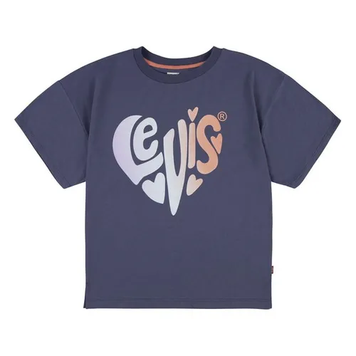 Levis Heart Logo T-Shirt Junior Girls - Blue