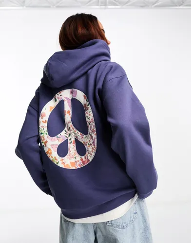 Levi's hoodie in navy with peace backprint