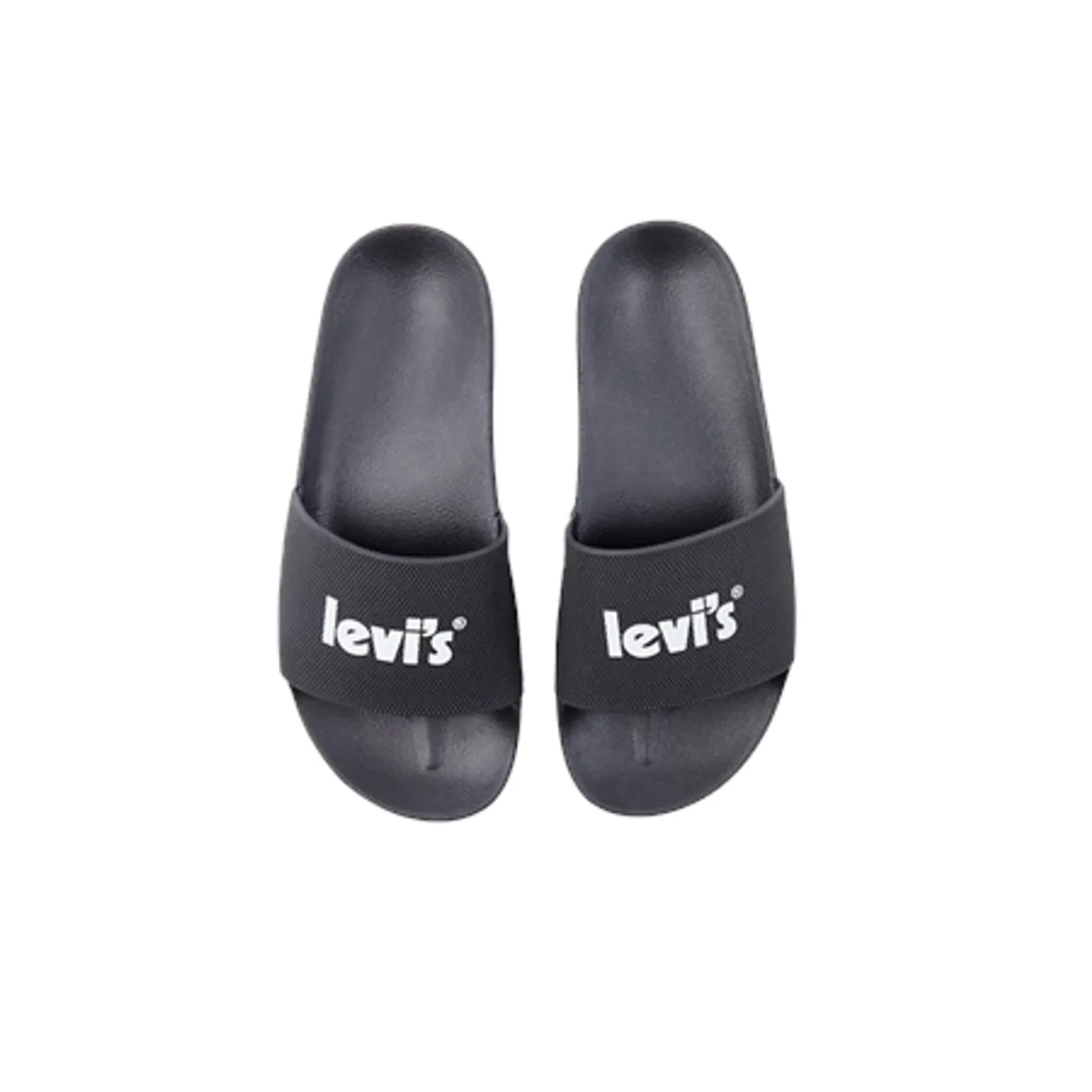 Levi's® June Poster Flip Flops - Full Black - UK 4 (EU 36)