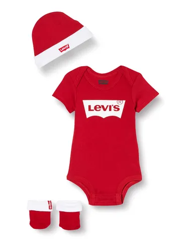 Levi's Kids Classic Batwing Infant Hat Bodysuit Bootie Set