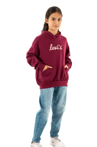 Levi's Kids Lvg poster logo hoodie Girls Rhododendron Levis