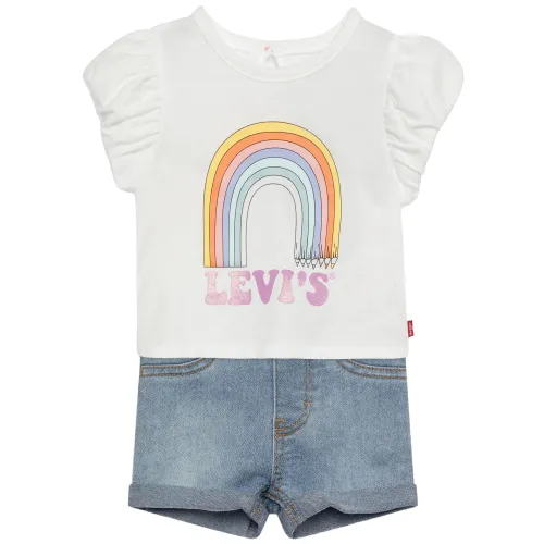 Levi'S Kids Lvg Rainbow Top And Short Set Baby Girls