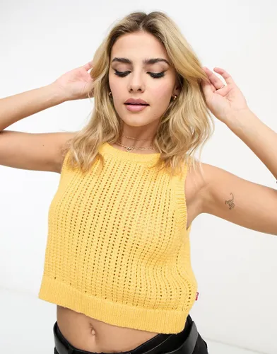 Levi's knitted sweater vest in yellow