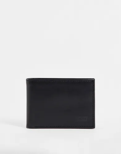 Levi's leather wallet with batwing logo in black
