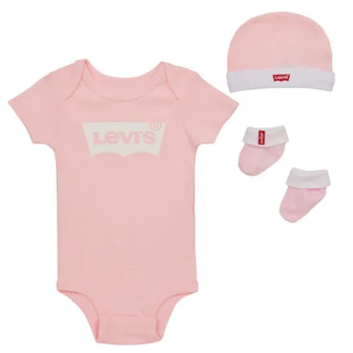 Levis  LHN BATWING ONESIE HAT BOOTIE  boys's Sleepsuits in Pink