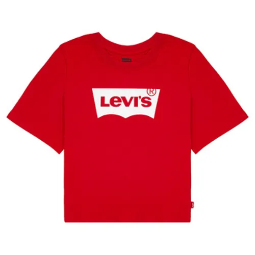 Levis  LIGHT BRIGHT CROPPED TEE  girls's Children's T shirt in Red