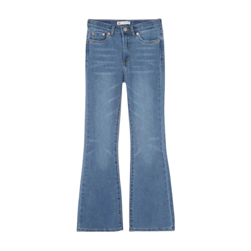 Levi's , Light Wash Jeans Model 726 with Flared Bottom ,Blue female, Sizes: