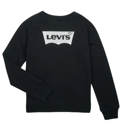 Levis  LOGO CREW  girls's Children's Sweatshirt in Black