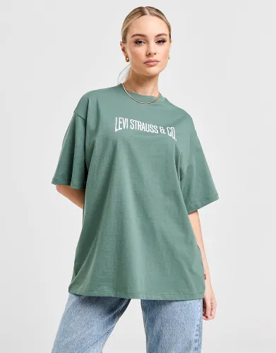 LEVI'S Logo Varsity T-Shirt - Green - Womens