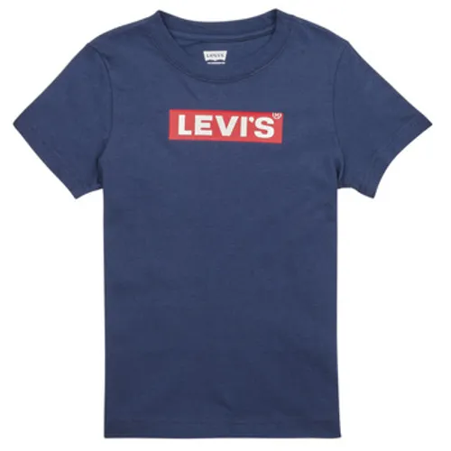 Levis  LVN BOXTAB TEE  boys's Children's T shirt in Marine