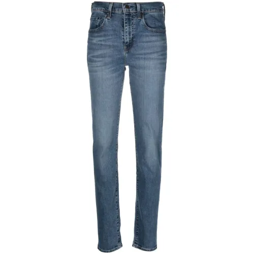 Levi's , Medium Indigo Worn Straight Jeans ,Blue female, Sizes: