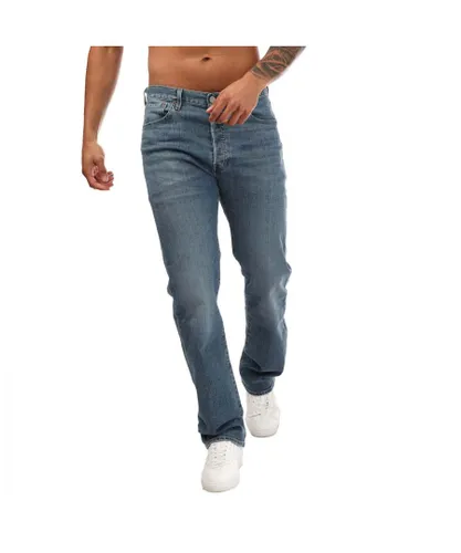 Levi's Mens Levis 501 Original Fit Jeans in Denim - Blue Cotton