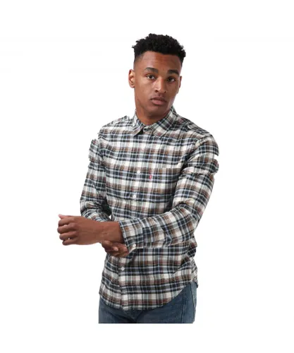 Levi's Mens Levis Classic One Pocket Standard Fit Shirt in Brown - Multicolour Cotton