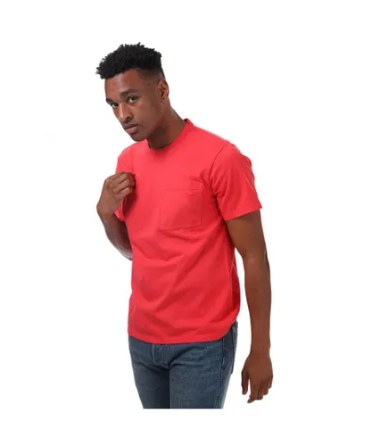 Levi's Mens Levis Easy Pocket T-Shirt in Red Cotton