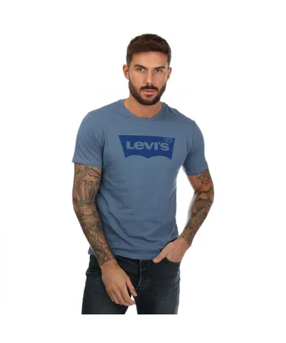 Levi's Mens Levis Graphic Crew Neck T-Shirt in Blue Cotton