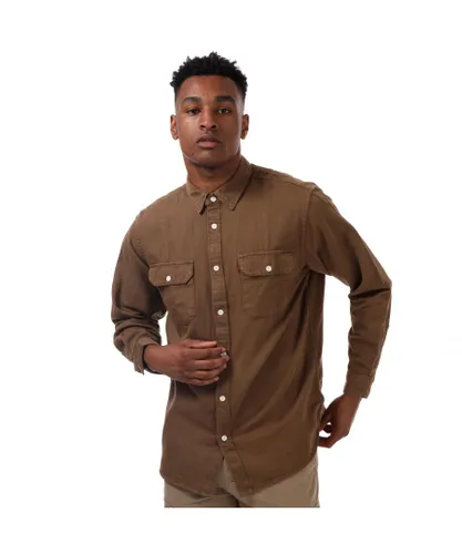 Levi's Mens Levis Jackson Worker Overshirt in Brown Cotton